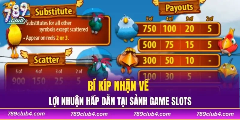 Bí kíp nhận về lợi nhuận hấp dẫn tại sảnh game slots